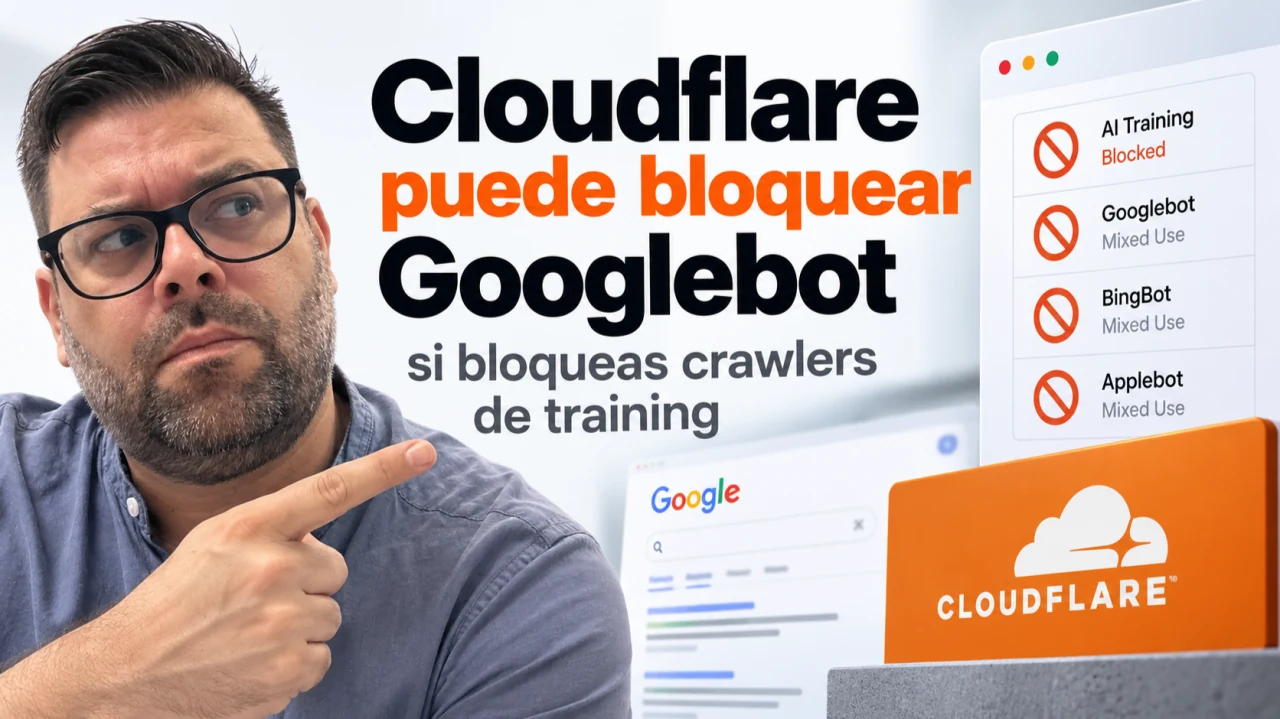 Cloudflare puede bloquear Googlebot si bloqueas crawlers de entrenamiento IA