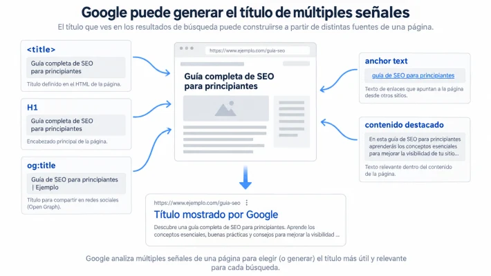 Ejemplo de anchor text descriptivo frente a enlaces internos genéricos