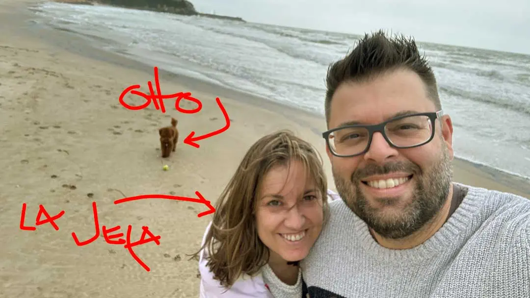 Equipo. Cris, la jefa y Otto, el que manda