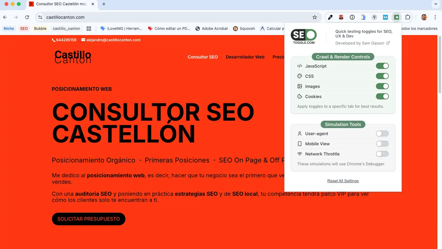 herramienta seo Castillo canton